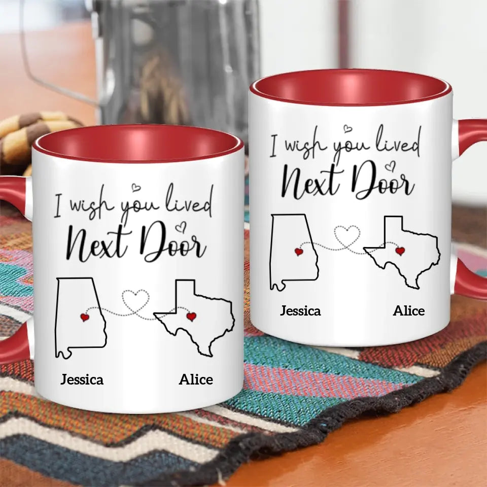 Bestie Personalized Custom Accent Mug - Gift For Best Friends, BFF, Sisters