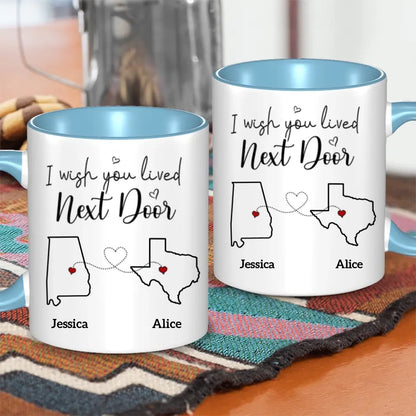 Bestie Personalized Custom Accent Mug - Gift For Best Friends, BFF, Sisters