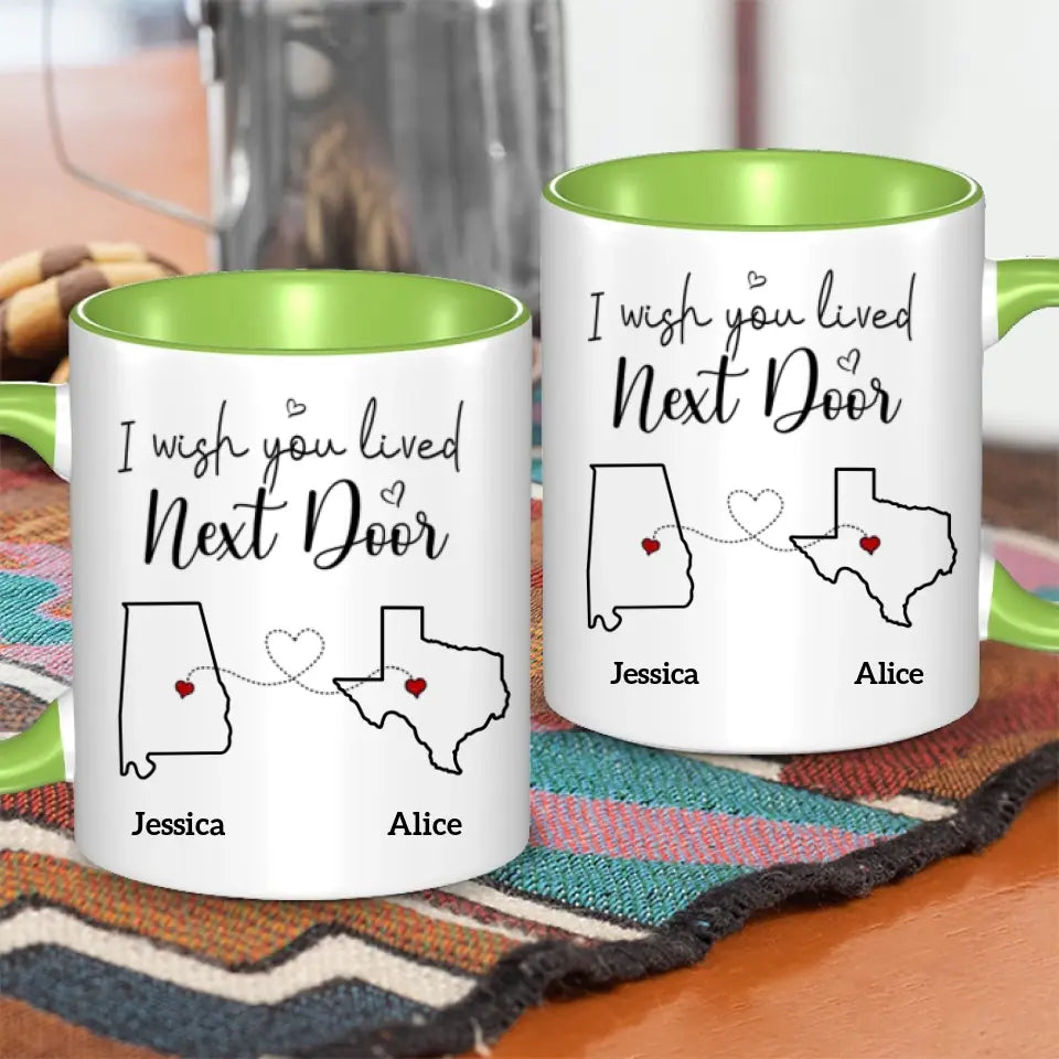 Bestie Personalized Custom Accent Mug - Gift For Best Friends, BFF, Sisters