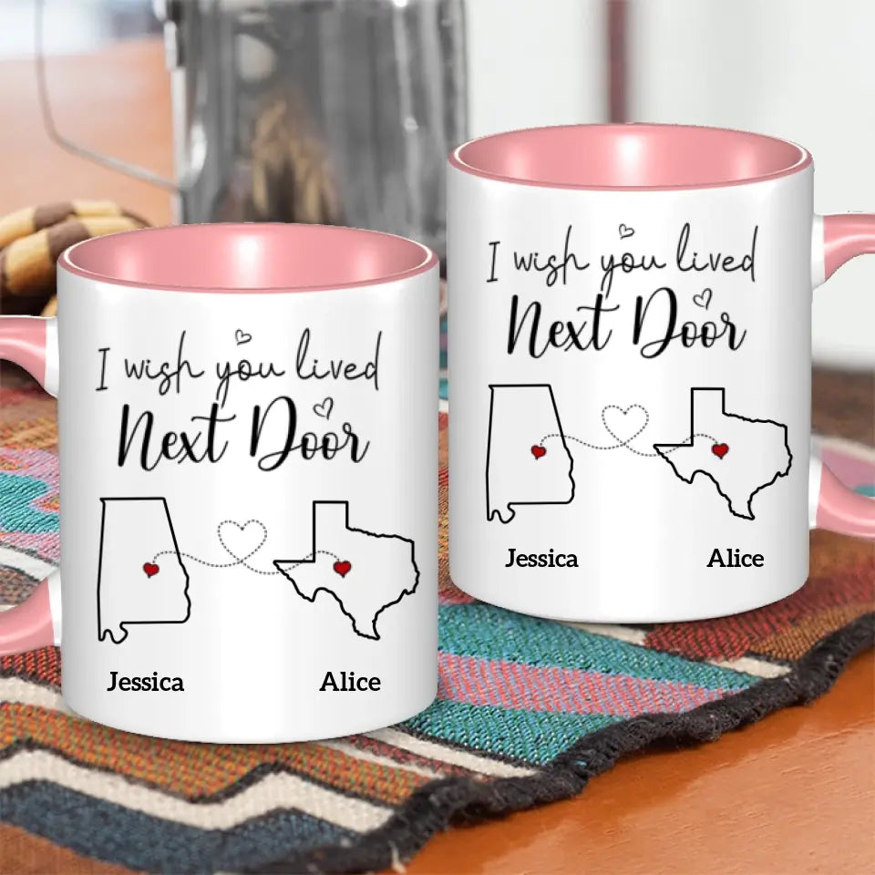 Bestie Personalized Custom Accent Mug - Gift For Best Friends, BFF, Sisters