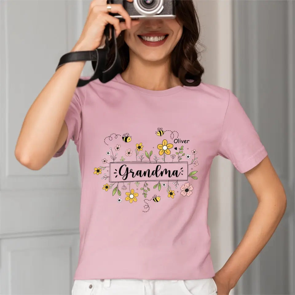 Family Personalized Custom T-shirt - Gift For Mom, Grandma