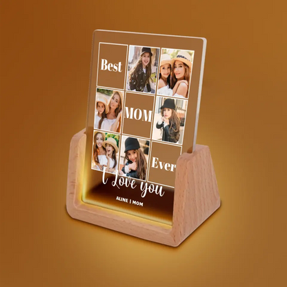 Personalized Frame with LED -Valentines Day Gifts for Mom, Custom 6 Photos