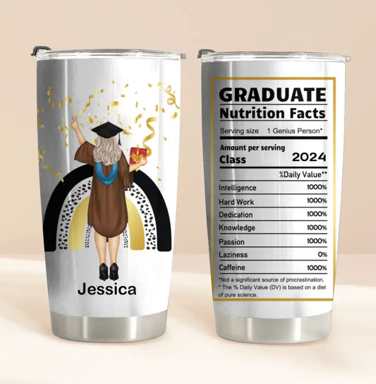 Graduate Nutrition Facts - Personalized Tumbler