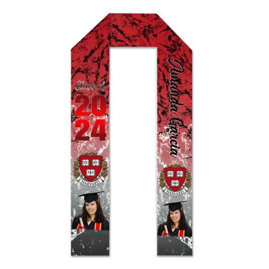 Personalized Graduation Stoles/Sash with 2 Images for Class of 2024