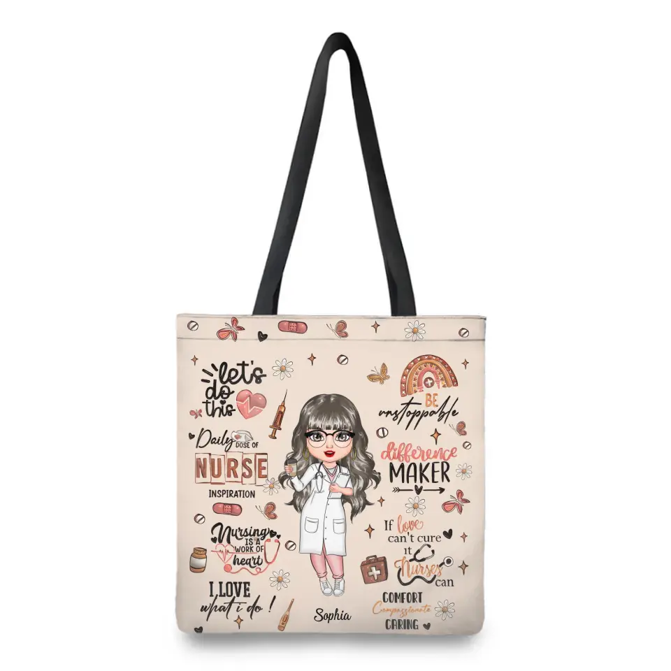 Daily Dose Of Nurse - Personalized Custom Tote Bag - Nurse's Day, Appreciation Gift For Nurse