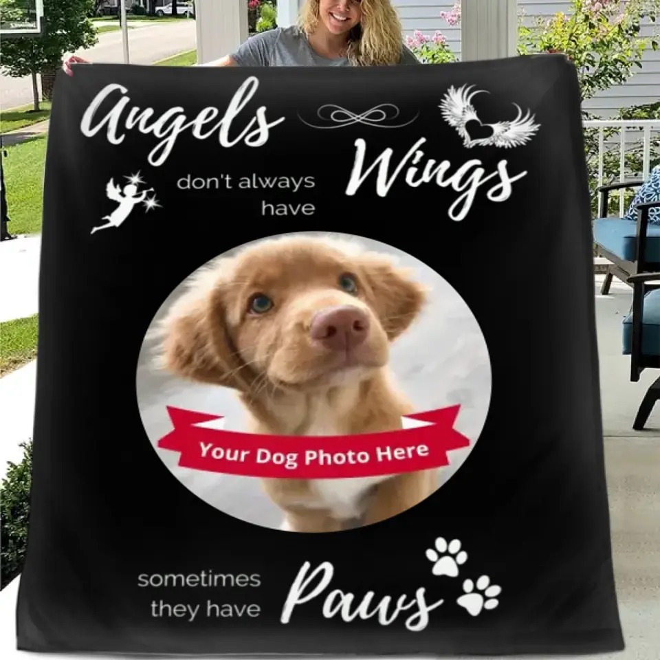 Personalized Blanket Gifts For Pet Owner Dog Cat Lovers - Angels don't always have Wings