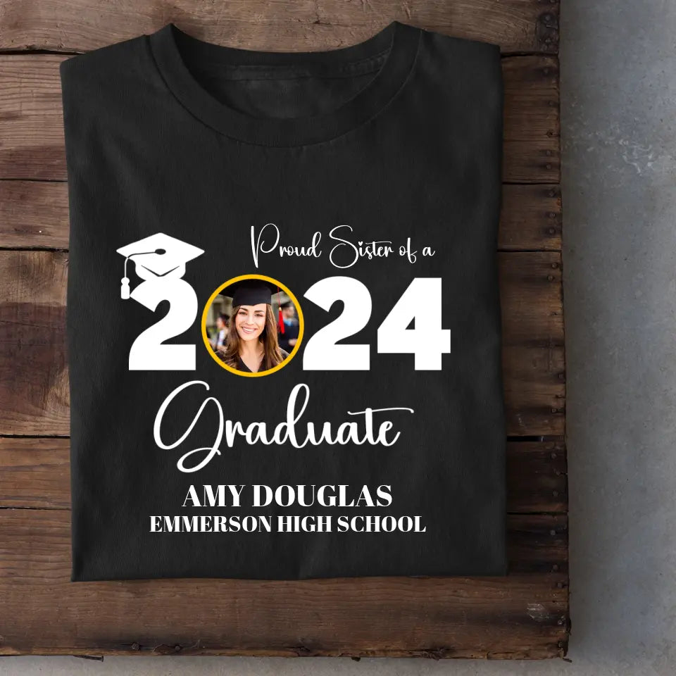 Custom Graduation Photo Shirt, Proud Mom Of A Graduate