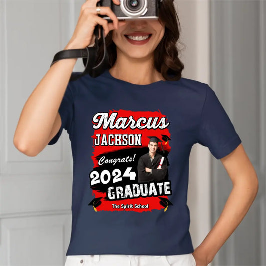 Graduation Shirt Custom Photo Congrats 2024