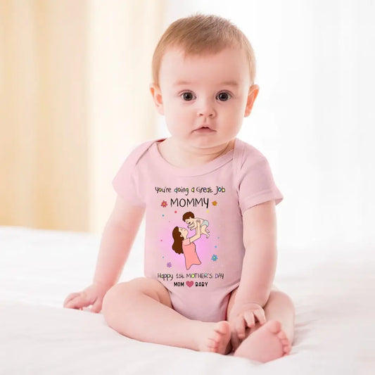 Happy 1st Mother's Day Baby Onesie - Personalized Baby Onesie