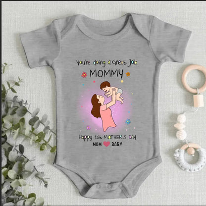 Happy 1st Mother's Day Baby Onesie - Personalized Baby Onesie