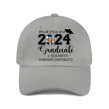Personalized Proud Mom Dad Of A 2024 Graduate Baseball Cap - Custom Photo