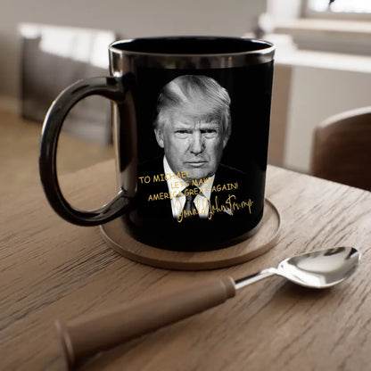 President Donald Trump Autographed Black Mug