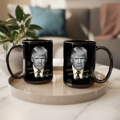 President Donald Trump Autographed Black Mug