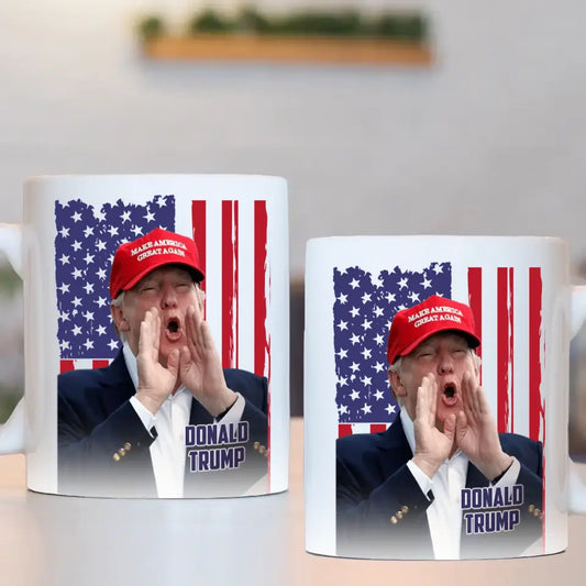 Personalized Trump Mug With America Flag