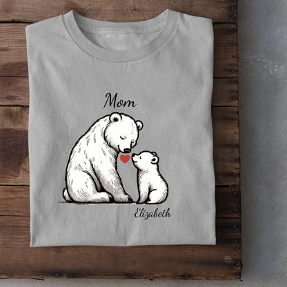 Customized bear children's cotton T-shirt with personalized name