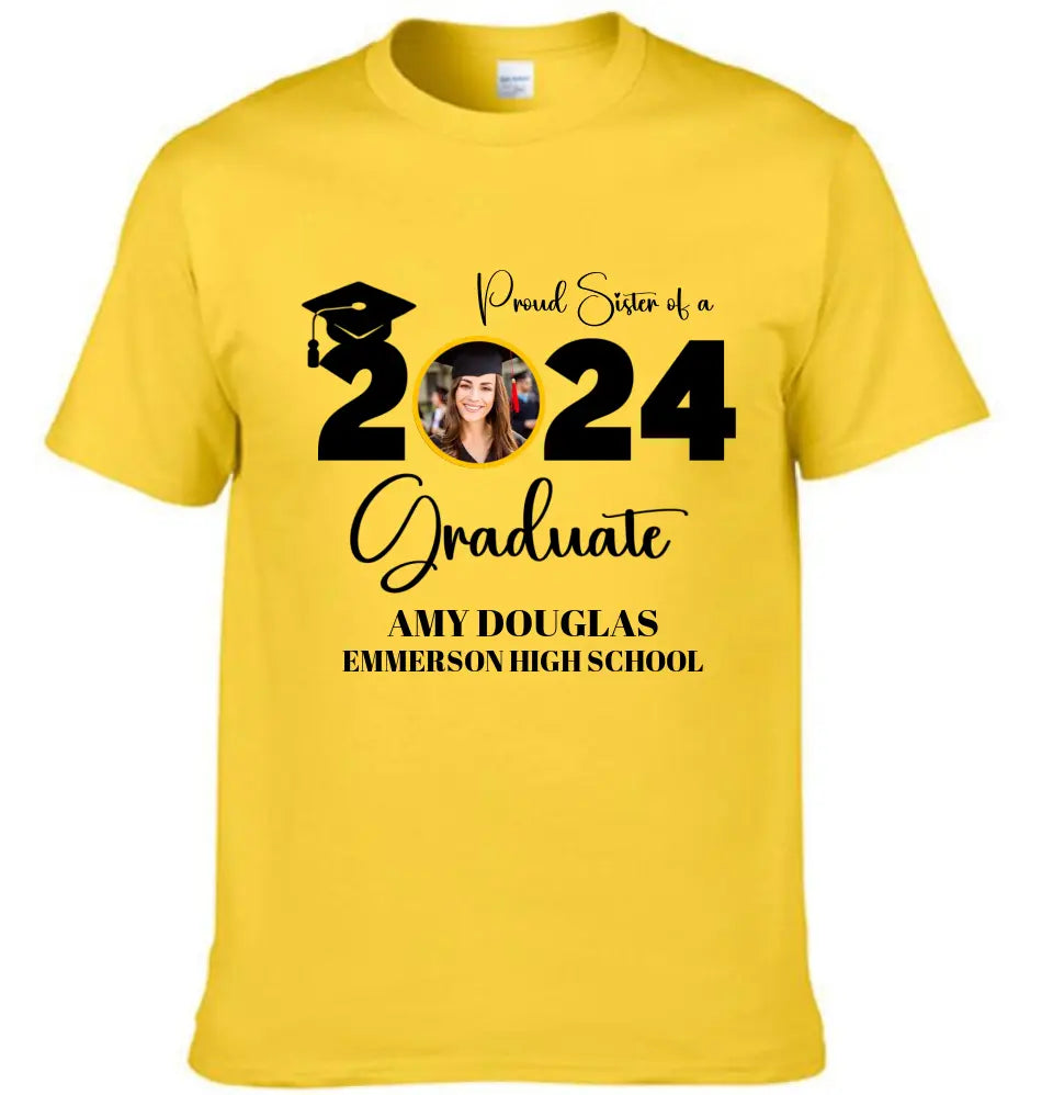 Custom Graduation Photo Shirt, Proud Mom Of A Graduate