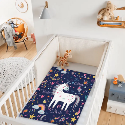 Gift For Granddaughter - Personalized Unicorn Name Custom Blanket
