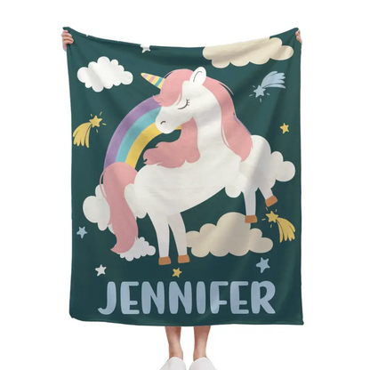 Magical Unicorn – Name Customized Blanket Gift for Kids