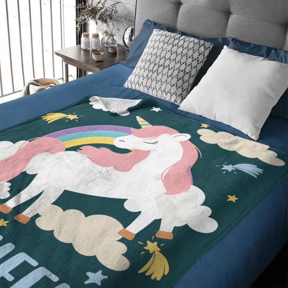 Magical Unicorn – Name Customized Blanket Gift for Kids