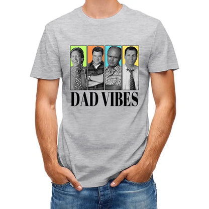 Personalized Dad Vibes Shirt-Customized Four Photos