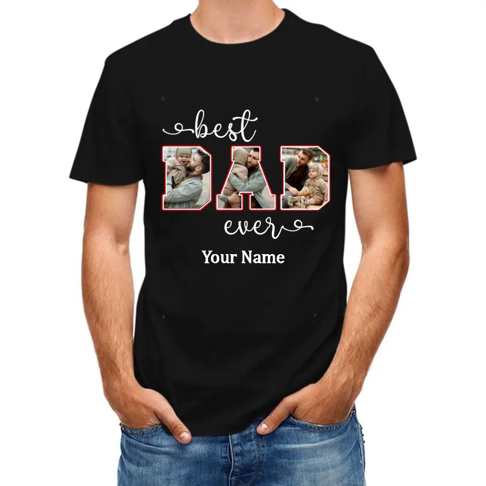 Personalized Best Dad Custom Photo Shirt