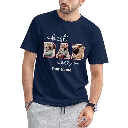 Personalized Best Dad Custom Photo Shirt