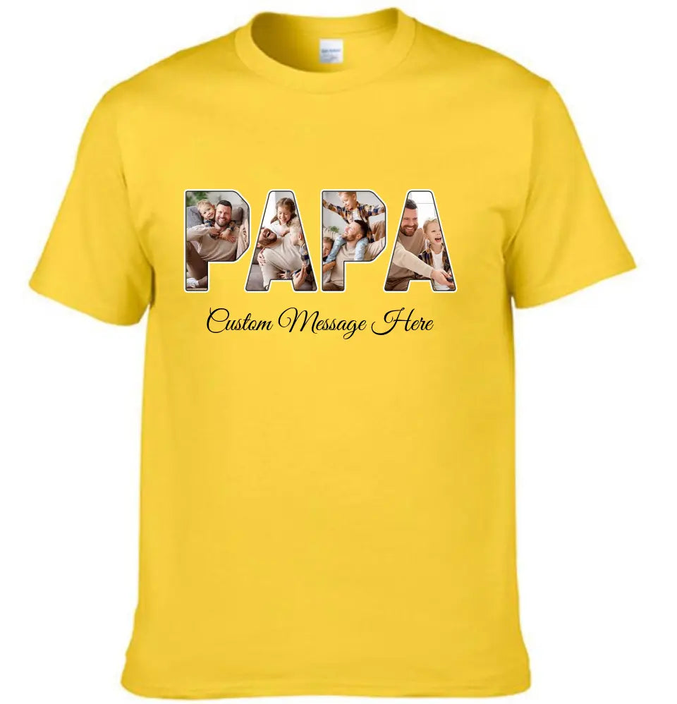 Personalized PAPA Photo Title Shirt