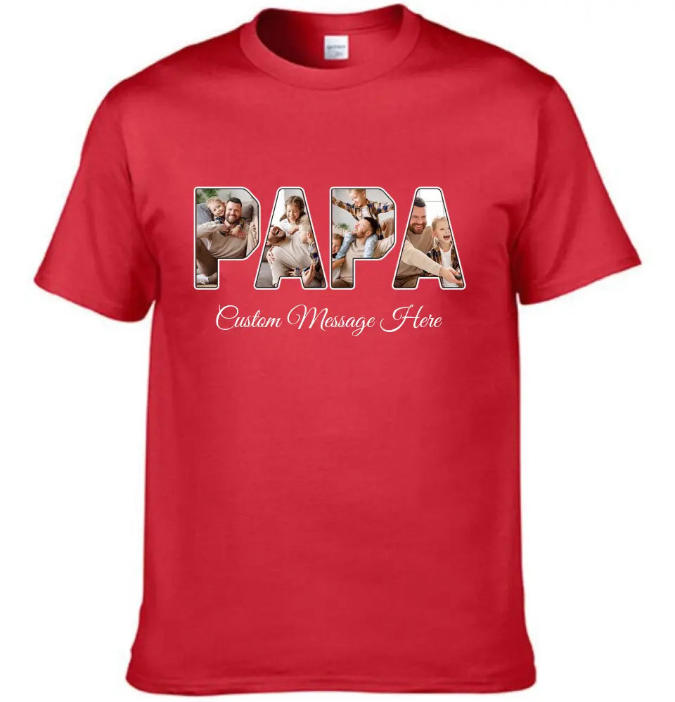 Personalized PAPA Photo Title Shirt