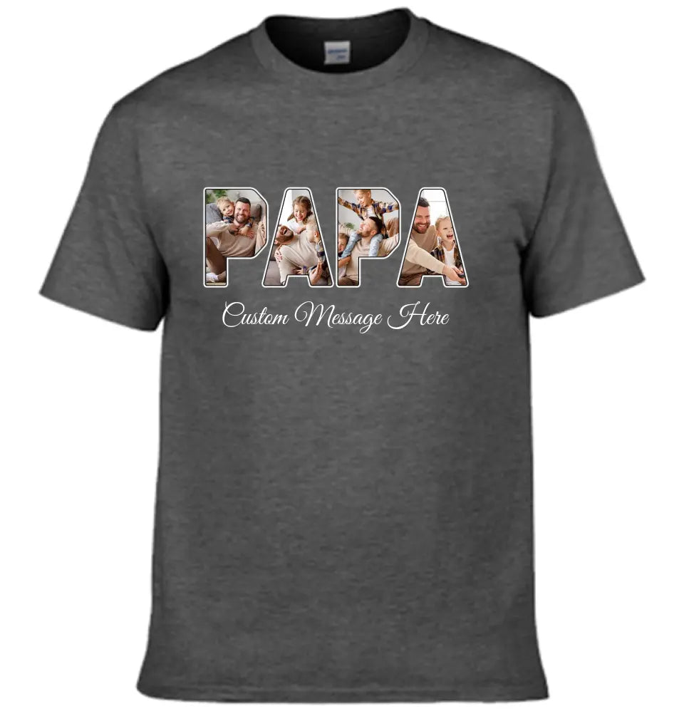 Personalized PAPA Photo Title Shirt