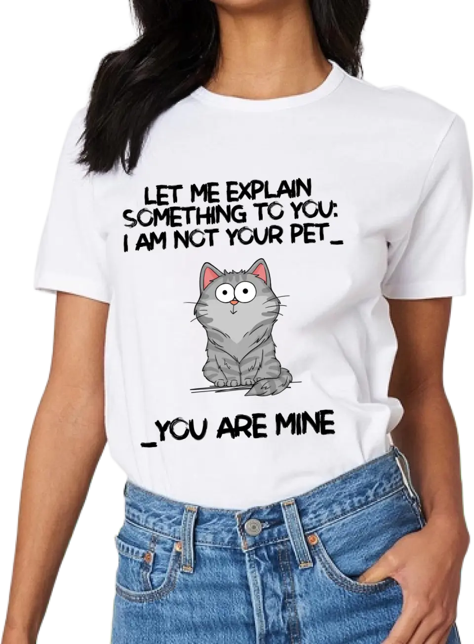 I‘m Not Your Pet Funny Expression Cat Personalized Shirt