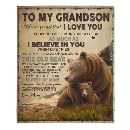 I Believe In You - Brown Bear Blanket