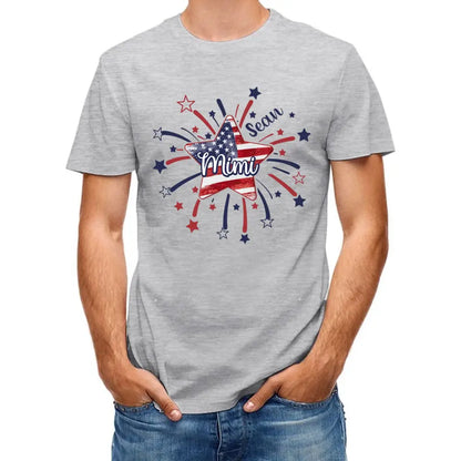 American Flag Star Mimi Mom Personalized Shirt