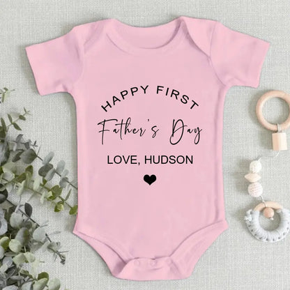 Happy First Father's Day Baby Onesie
