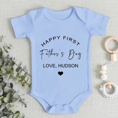 Happy First Father's Day Baby Onesie