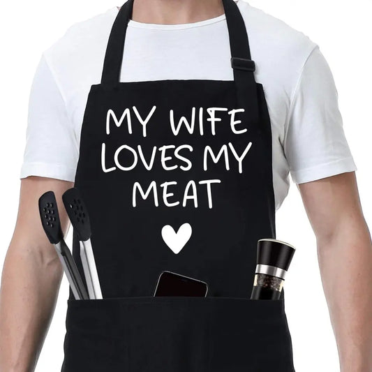 Funny Husband Apron - Men's Naughty Anniversary, Fathers Day, Birthday Gifts - Husband Gifts from Wife