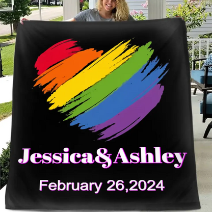 Personalized Blanket, Customized Anniversary Gifts For Couples