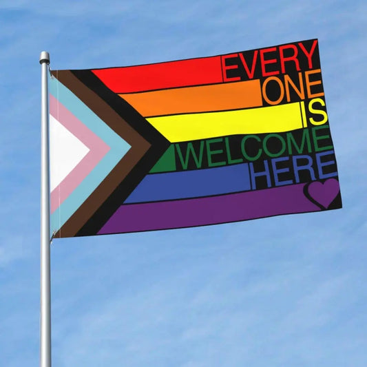 LGBT Pride Flag - Every One Is Welcome Here - Rainbow Flag Double-sided printing