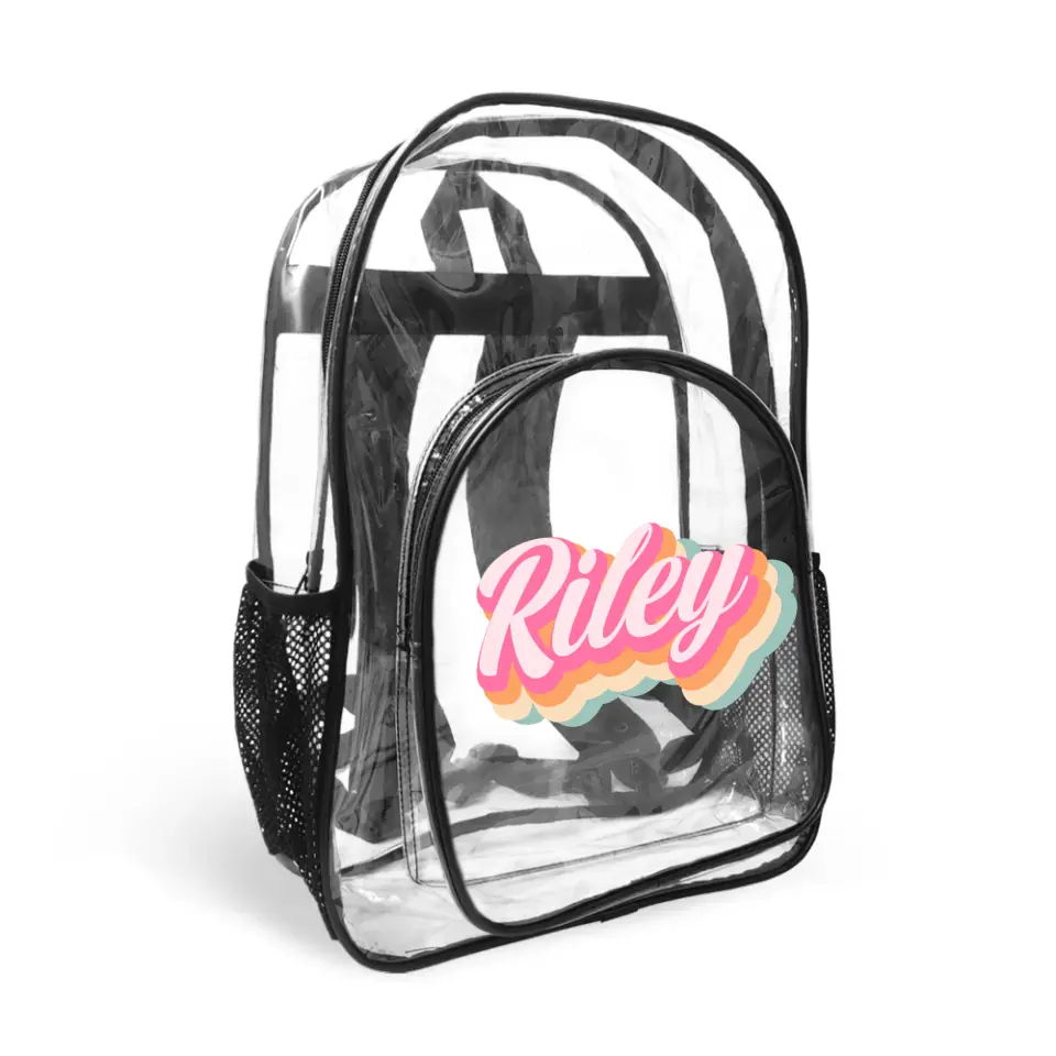 Multi-Color Name Customized Children'S Transparent Backpack - Children'S School Season Gifts