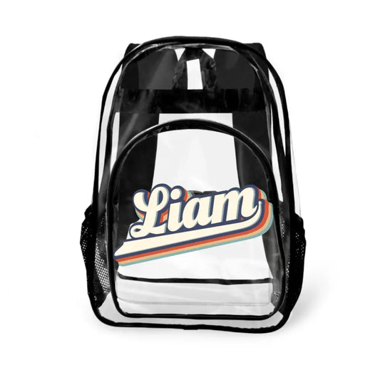 Multicolored Customized Kids Transparent Backpack - Kids School Season Gifts