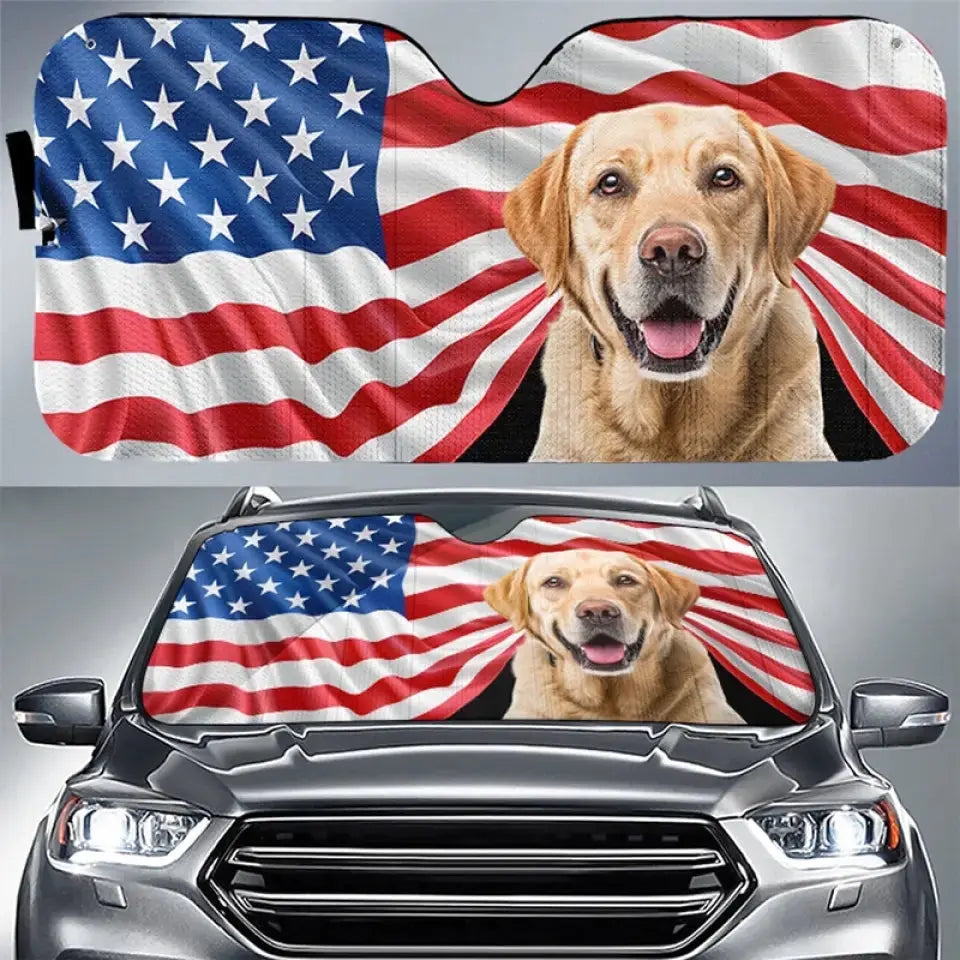 Custom Photo Dog & Cat Personalized Custom Auto Windshield Sunshade, Car Window Protector - Gift For Pet Owners, Pet Lovers
