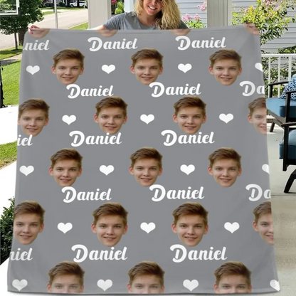 Customized Men's Blankets, Personalized Blankets with Face Prints, Gifts for Loved Ones