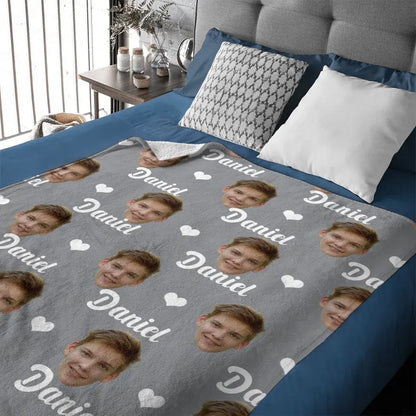 Customized Men's Blankets, Personalized Blankets with Face Prints, Gifts for Loved Ones