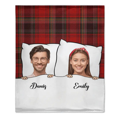 Customized Long Strip Photo One Night Stand - Gifts for Couples Couple Blanket