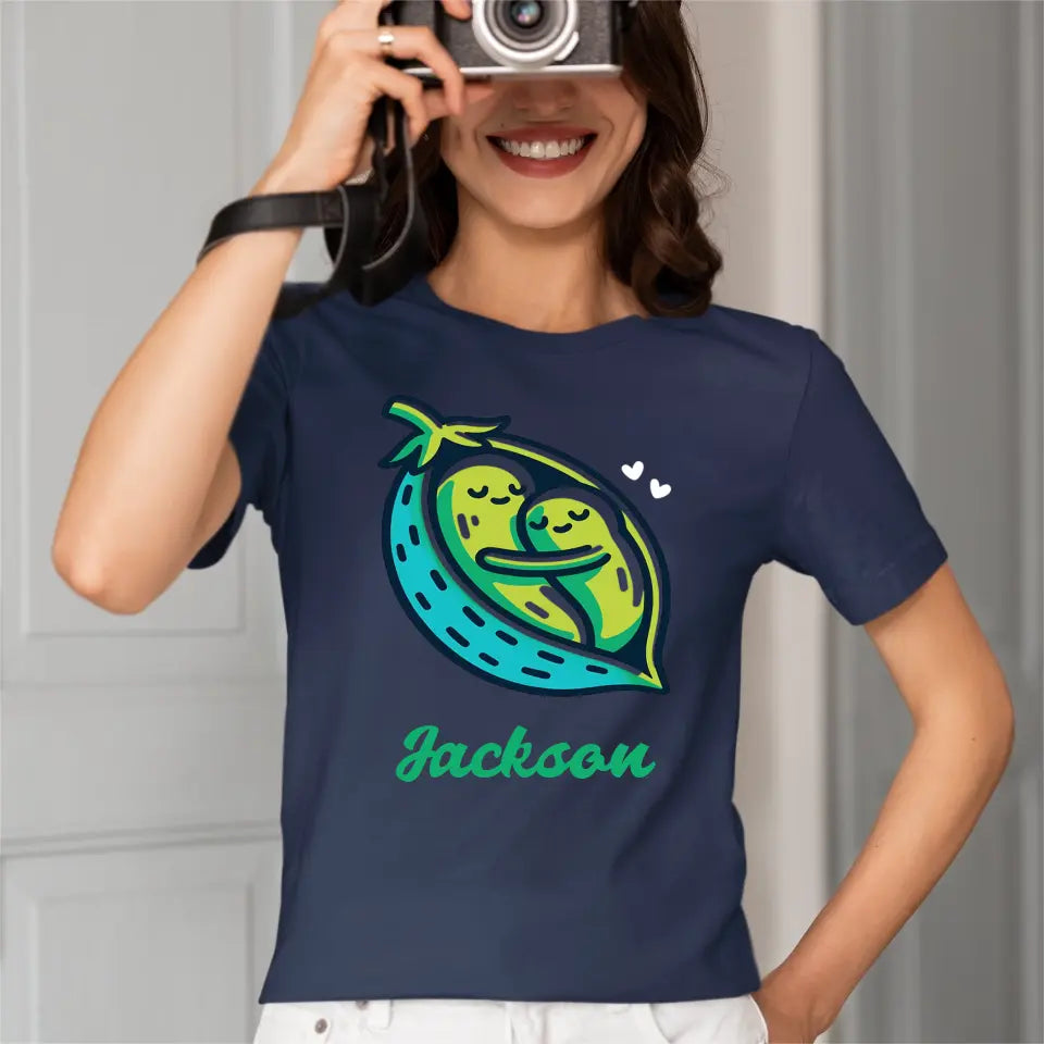 Peas in a Pod Name Customized Shirt Couple Shirt Friendship Shirt Cartoon T Shirt