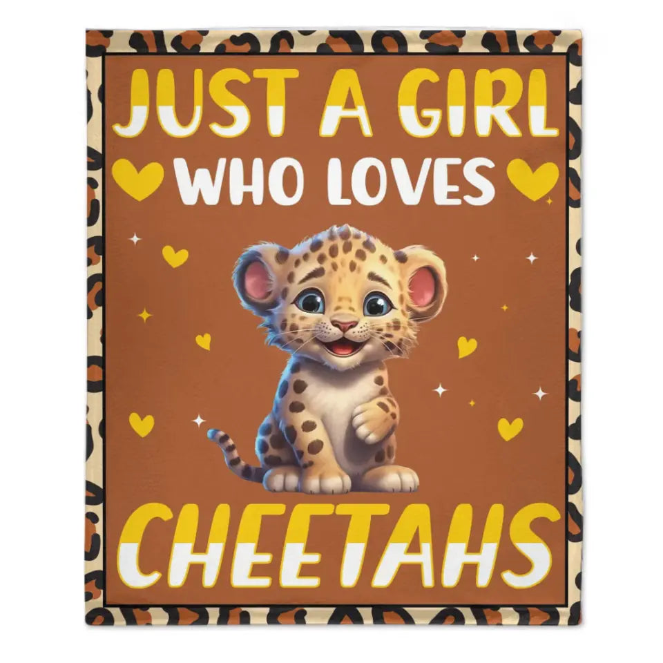 Cheetah Animal Blanket Women Gift Just for a Girl Who Loves Cheetahs