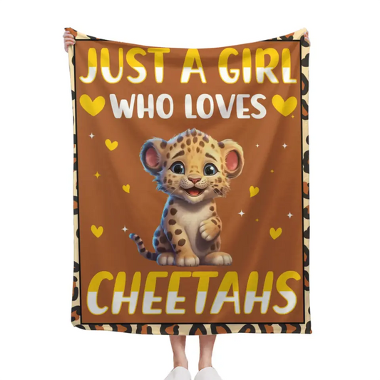 Cheetah Animal Blanket Women Gift Just for a Girl Who Loves Cheetahs