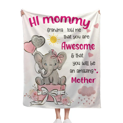 Custom Blanket Designs, Custom Blankets for You,ShineOn-Hi Mommy