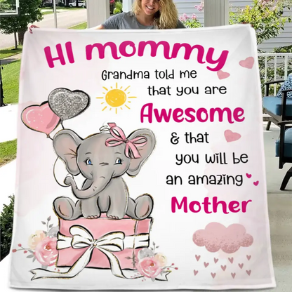 Custom Blanket Designs, Custom Blankets for You,ShineOn-Hi Mommy