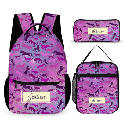 Personalized Galaxy Horse Backpack