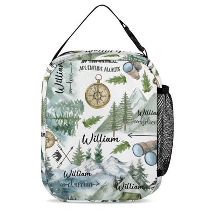 Personalized Mountain Camping Student Name Backpack, Adventure Awaits Backpack